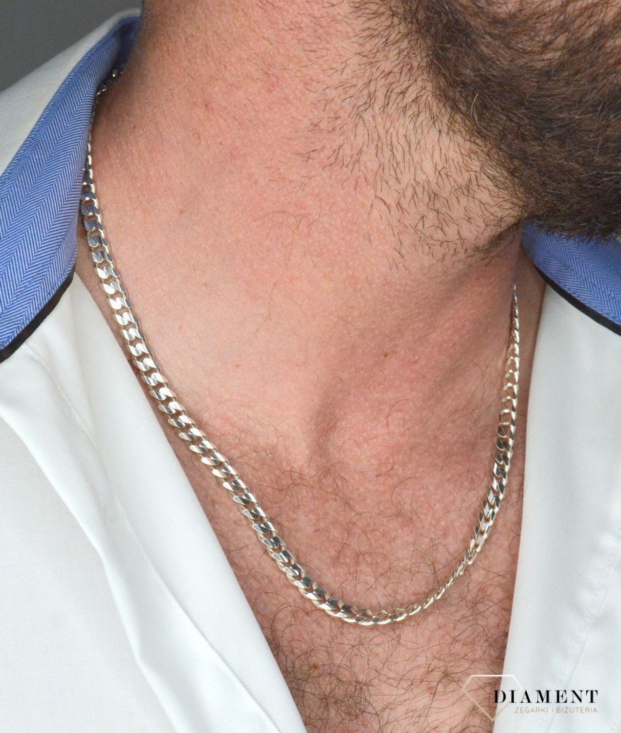 Srebrny łańcuszek 925 męski pancerka DIA-LAN-5889-925 6,3mm (1).jpg